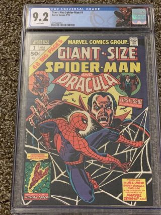 Giant Size Spider - Man 1 Cgc 9.  2 Wp,  Dracula - Len Wein - Romita Cover