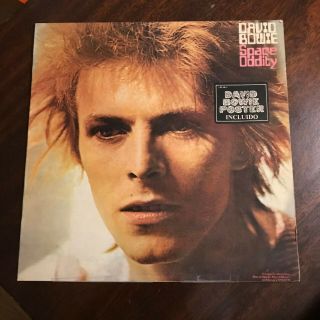 David Bowie ‎– Space Oddity Lp - Spanish Press With Poster 1973 Odisea Espacial