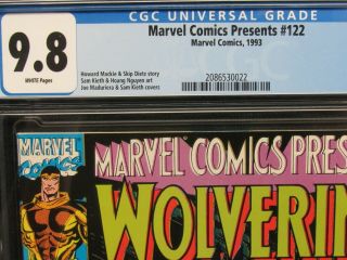 Marvel Comics Presents 122 (1993) Early Venom Vs.  Wolverine CGC 9.  8 F220 3