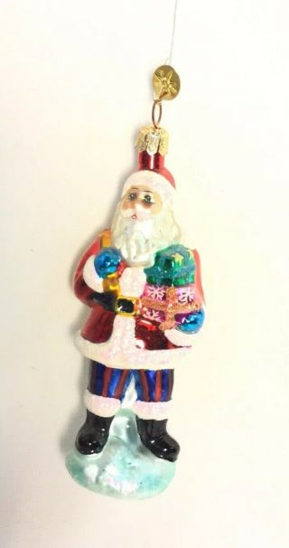 Christopher Radko Santa Clause Christmess Tree Ornament