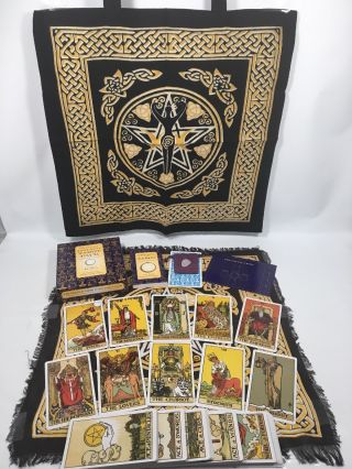 The Rider Waite Tarot Set - Plus Goddess Tote & Cloth,  Quartz & Bag