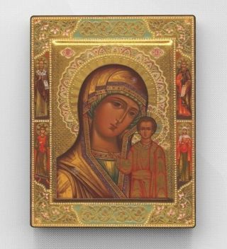 Russian Orthodox Icon.  Our Lady Of Kazan.  Home Decor.