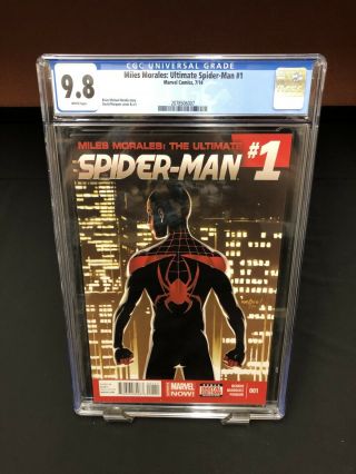 Miles Morales: Ultimate Spider - Man 1 2014 Marvel Cgc 9.  8 White Pages