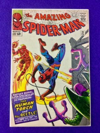 Spider - Man 21 (1965) : 2nd appearance of The Beetle Human Torch 2