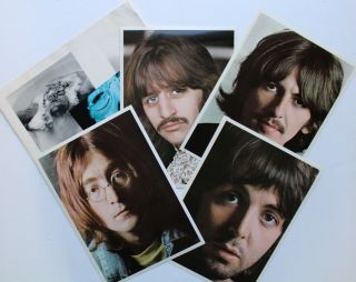 The Beatles White Album Inserts Poster & Hard Stock Photos