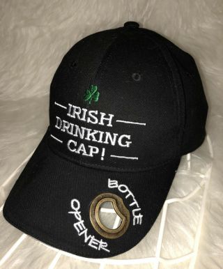 Irish Drinking Cap Hat Beer Bottle Opener Lucky Charm Three Leaf Clover Ireland