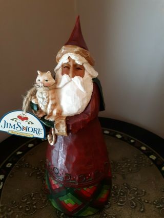 Jim Shore Santa With Cat C105167