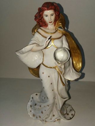 Destiny Gypsy Fortune Teller W/ Crystal Ball Fine Porcelain Statue Franklin