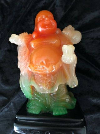 Buddha - Prosperity With Coins And Bag Of Money - Resin - 9 " Tall