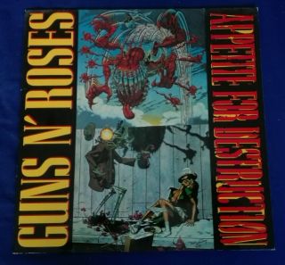 Guns N Roses Vinyl Lp Appetite For Destruction 1987 Banned Sleeve