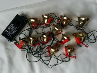 Caroling 12 Christmas Bells.  Music Plays Does Not Have Adapter.