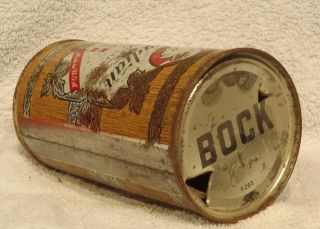 1950s CANADIAN ACE BOCK FLAT TOP BEER CAN CHICAGO ILLINOIS BOCK STAMPED ON LID 2