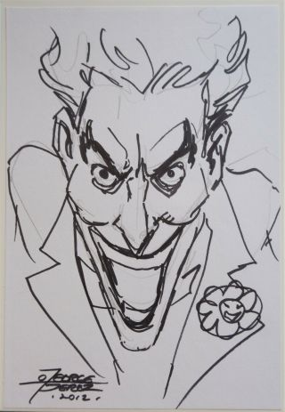 George Perez - Signed Sketch Of The Joker