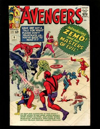 Avengers 6 Vgfn Kirby 1st Baron Zemo & Masters Of Evil Black Knight Melter Wasp