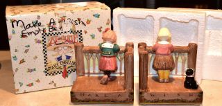 Mary Engelbreit Make A Wish Bookends,  2 Girls Figurines,