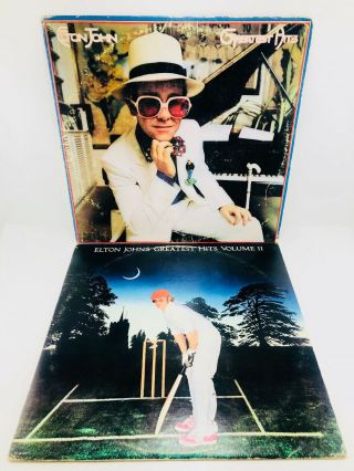 Elton John - Greatest Hits Vol.  1 & 2 Lp - Vinyl Record Albums - Mca 2128 - 1974