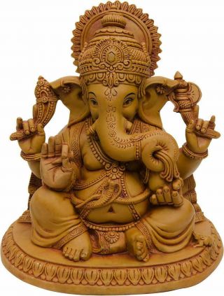 Lord Ganesh Murti Brown Statue For Home & Office - 8 Inchs