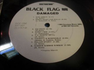 1984 BLACK FLAG LP SST Records Punk Hardcore NM/NM 2