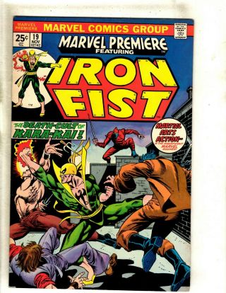 Marvel Premiere 19 Vf/nm Comic Book Feat.  Iron Fist Karate Defenders Rs1