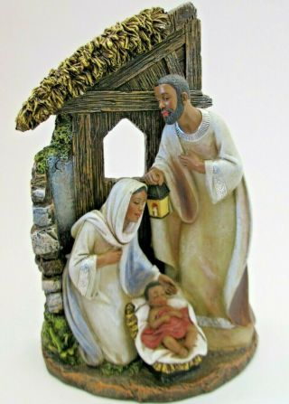 African American Nativity Mary Joseph Baby Jesus 9.  5 " High.