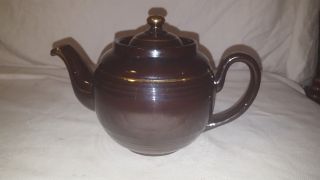 Brown Betty 6 Cup Teapot Made In England Gold Gilt