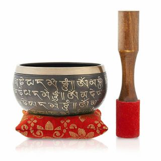 Tibetan Singing Bowl – Hand Crafted Chakra Singing Bowl Set With Mallet Cushio