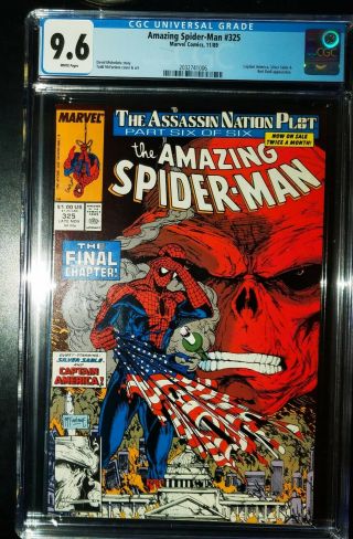 Spider - Man 325 Marvel Comics 1989 Cgc 9.  6 Nm,