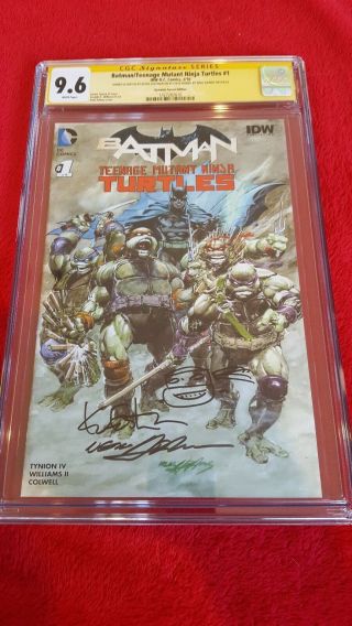 Batman Teenage Mutant Ninja Turtles 1 Cgc 9.  6 Ss Neal Adams & Eastman Sketch