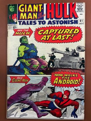 Tales To Astonish 61 Marvel Comics Hulk & Giant - Man Appearance Silver Age