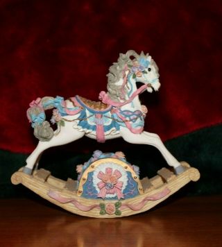1996 San Francisco Music Box Company Carousel Waltz Rocking Horse