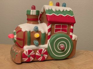 Hallmark Ceramic Gingerbread Musical Gumdrop Christmas Express Train