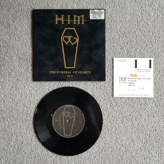 Him The Funeral Of Hearts Vol Iii 7 " Limited Vinyl Velvet Sleeve Heartagram Rare