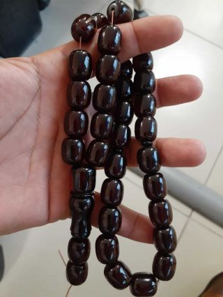 Cherry Faturan Rosary Ottman Islamic Tasbeh Red Prayer Beads Bakelite Amber 33