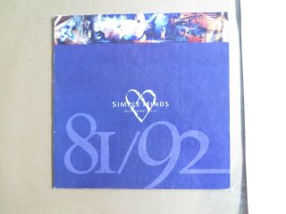 Simple Minds - Glittering Prize 81/92 - Lp Vinyl Album - Smtv1 - 1992
