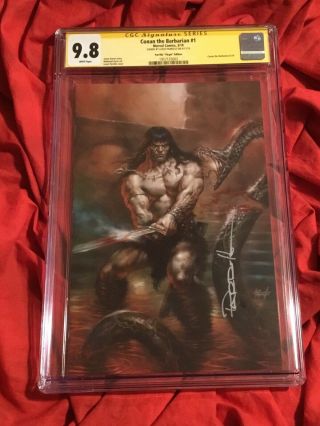 Cgc Ss 9.  8 Conan The Barbarian 1 Virgin Variant Signed By Lucio Parrillo