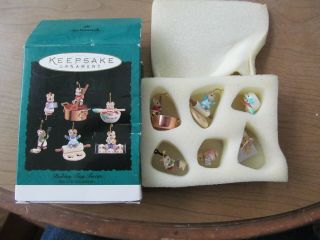 Hallmark Keepsake 1994 Baking Tiny Treats Miniature Christmas Ornament Set Mib