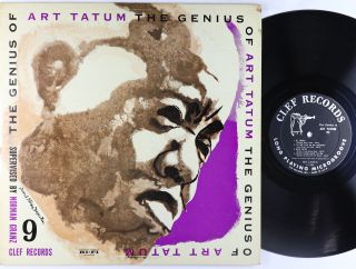 Art Tatum - The Genius Of 9 Lp - Clef - Mg - C660 David Stone Martin Mono Dg Vg,
