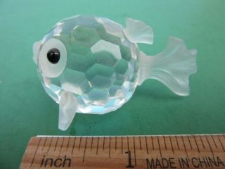 Swarovski Silver Crystal Large Blow/ Puffer Fish 2 " - No Box