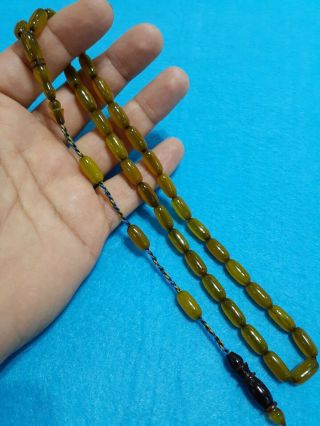 yellow islamic German Faturan rosary Tasbeh Prayer Beads Bakelite Amber Masbaha 3