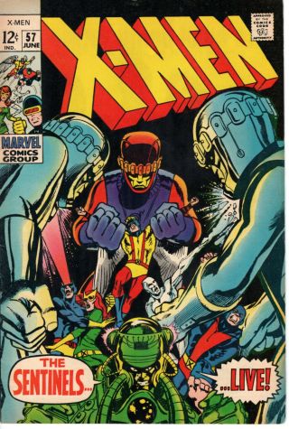 X - Men 57 - Grade 7.  0 - Neal Adams Cover - 1st Appearance Of Larry Trask