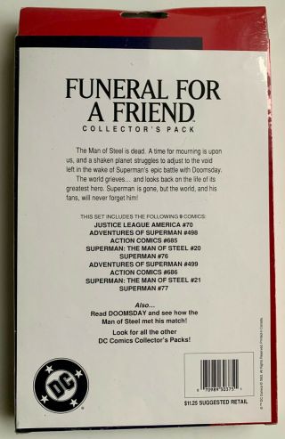 Superman ' Funeral For A Friend ' Collector ' s Pack (1993) SEALED/NEW DC Comics 2