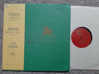 Kogan/mitnik Strauss Brahms Violin Piano Sonatas Mk - 1561 Ussr Lp