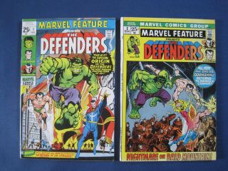 Marvel Feature The Defenders 1 (fn) & 2 (vf, ) Hulk,  Dr.  Strange,  Dormammu