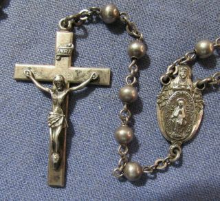 Vintage Creed All Sterling Silver Rosary