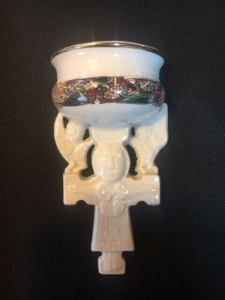 Home Porcelain Catholic Holy Water Font - Celtic
