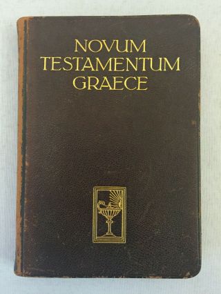 Novum Testamentum Graece 1927 Leather Book D Eberhard Nestle Greek German