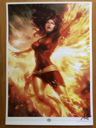 Sdcc 2019 Dark Phoenix X - Men Art Print Signed By Stanley Artgerm Lau