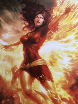 SDCC 2019 Dark Phoenix X - Men ART PRINT Signed by Stanley ARTGERM Lau 2