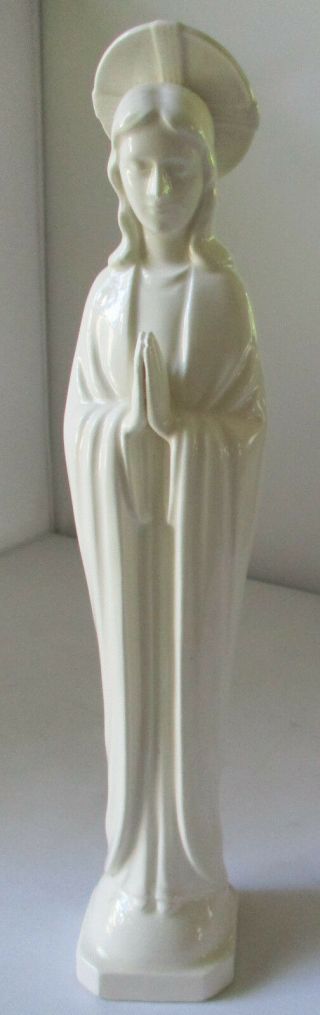 Vintage White Porcelain Madonna Virgin Mary Figurine - Art Japan 1963