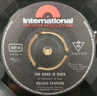 Golden Earring - The Song Is Over / Radar Love - Greek 7 "
